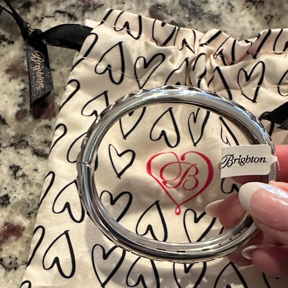 NWT Brighton contempo Silver Hinged Bangle - Picture 2 of 4